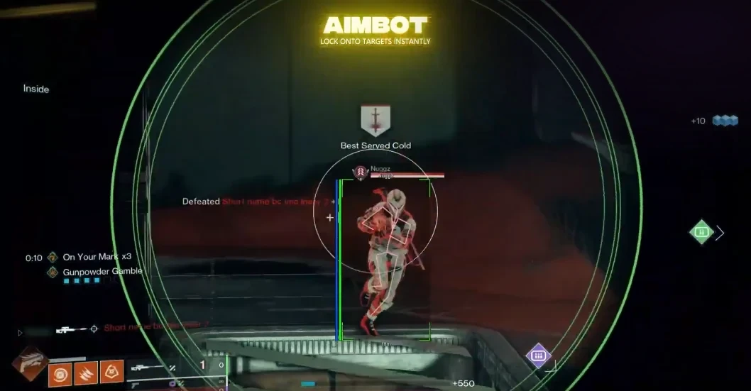 Destiny 2 Cheats movement hack with jump height multiplier in Vex zone